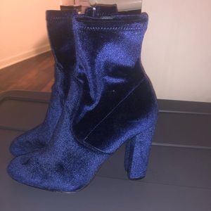 Steve Madden velvet booties